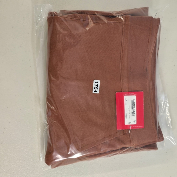 Spanx On The Go Ankle Slim Straight Trousers Pants L Bronze Glow Brown - Picture 12 of 12
